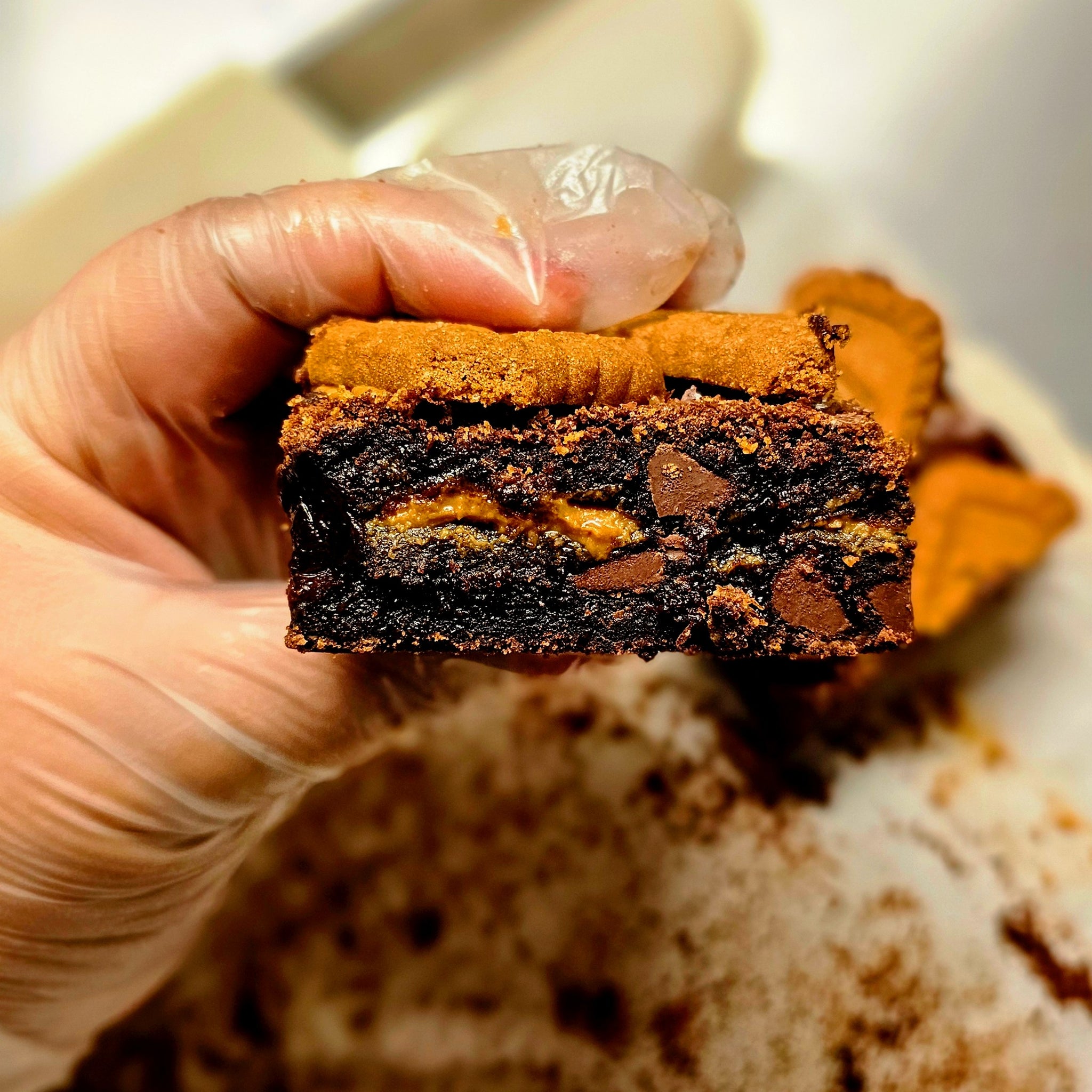 Biscoff Lotus fudgy brownie (8x8 inches) (AVAILABLE JUST FOR PICKUP IN CHARLOTTE)
